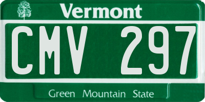 VT license plate CMV297
