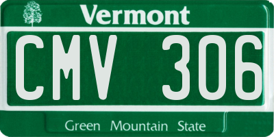 VT license plate CMV306
