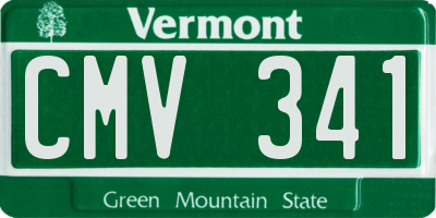VT license plate CMV341