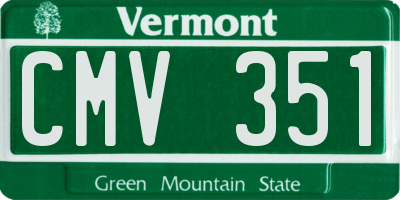 VT license plate CMV351