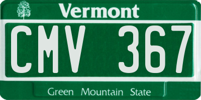 VT license plate CMV367