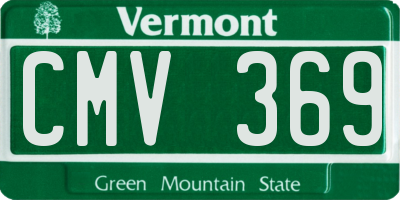 VT license plate CMV369