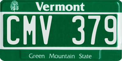 VT license plate CMV379