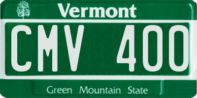 VT license plate CMV400