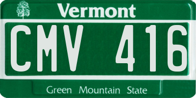 VT license plate CMV416