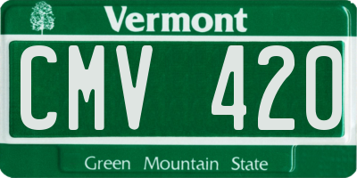 VT license plate CMV420