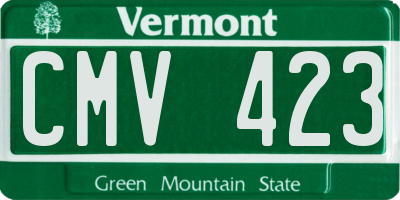 VT license plate CMV423