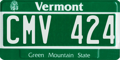 VT license plate CMV424