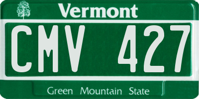 VT license plate CMV427