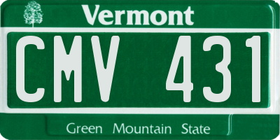 VT license plate CMV431