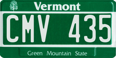 VT license plate CMV435