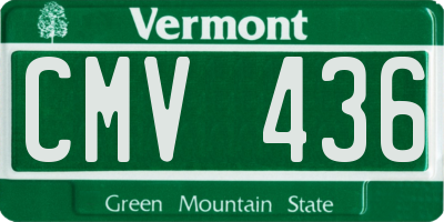 VT license plate CMV436