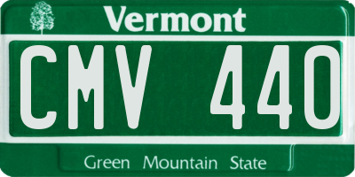 VT license plate CMV440
