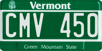 VT license plate CMV450