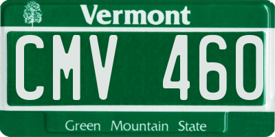 VT license plate CMV460