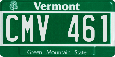 VT license plate CMV461