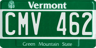 VT license plate CMV462