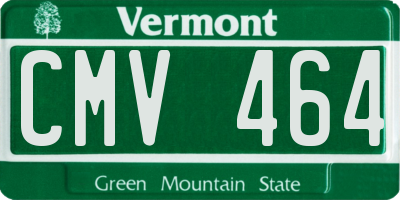 VT license plate CMV464