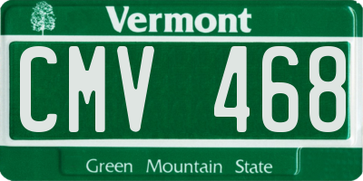 VT license plate CMV468