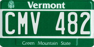 VT license plate CMV482