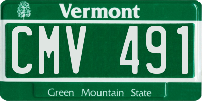VT license plate CMV491