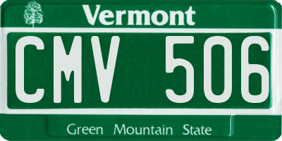 VT license plate CMV506