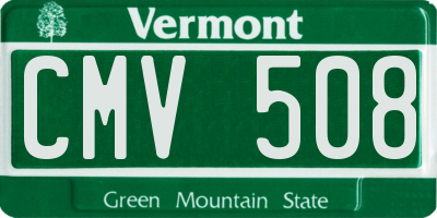 VT license plate CMV508