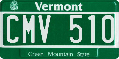 VT license plate CMV510