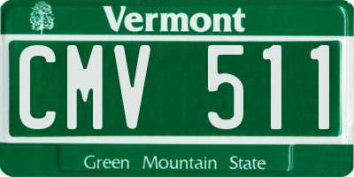 VT license plate CMV511