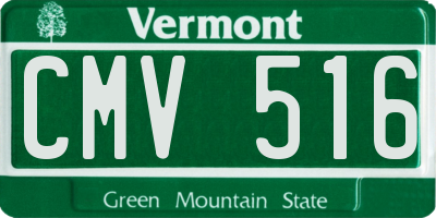 VT license plate CMV516