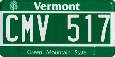 VT license plate CMV517