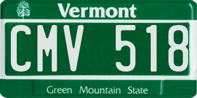 VT license plate CMV518