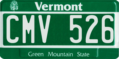 VT license plate CMV526