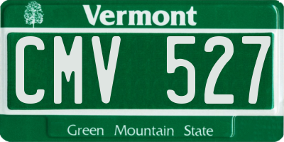 VT license plate CMV527