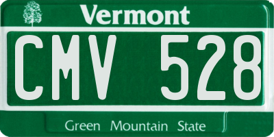 VT license plate CMV528