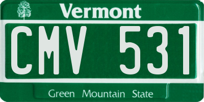 VT license plate CMV531
