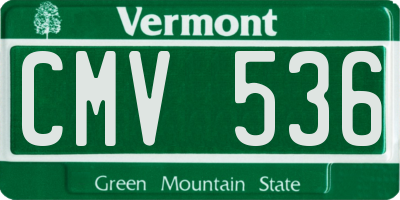 VT license plate CMV536