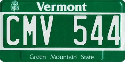 VT license plate CMV544