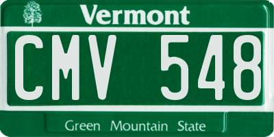 VT license plate CMV548