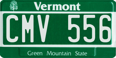 VT license plate CMV556