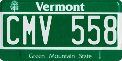 VT license plate CMV558