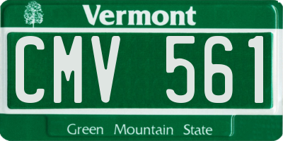 VT license plate CMV561
