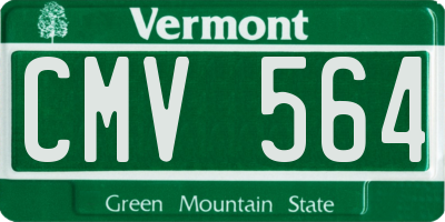 VT license plate CMV564