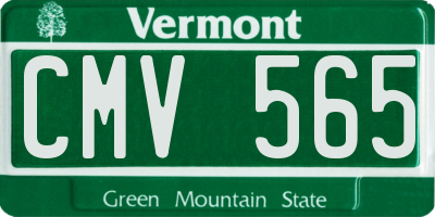 VT license plate CMV565