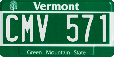 VT license plate CMV571