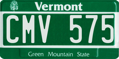 VT license plate CMV575