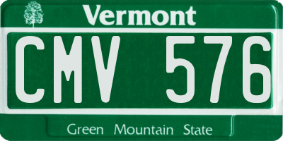 VT license plate CMV576