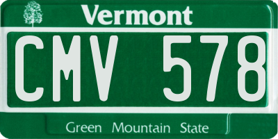 VT license plate CMV578