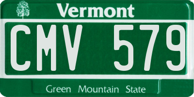 VT license plate CMV579
