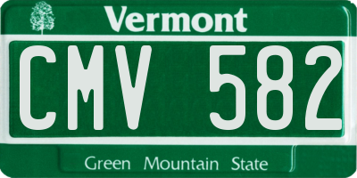VT license plate CMV582